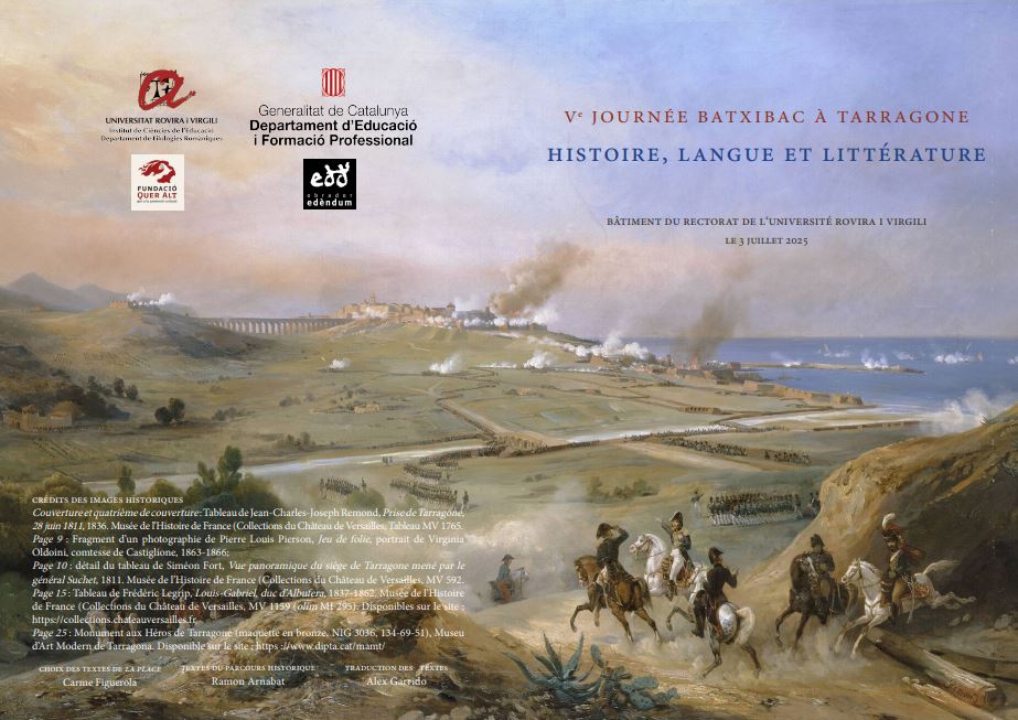 Ve journée francophone de batxibac à Tarragone: HISTOIRE, LANGUE, LITTÉRATURE